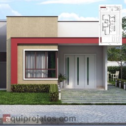 Planta de casa - fachada moderna