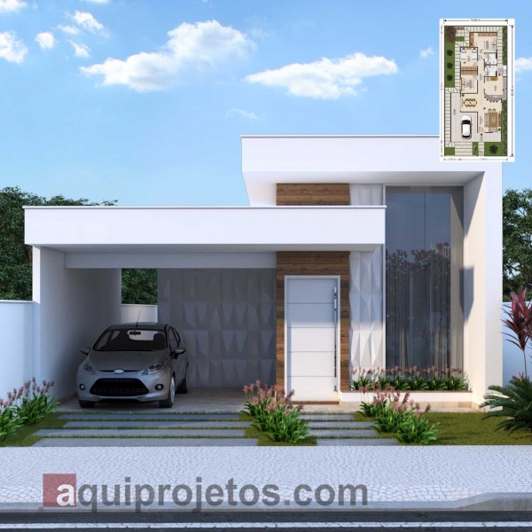 Fachada de casa - Plantas de casas