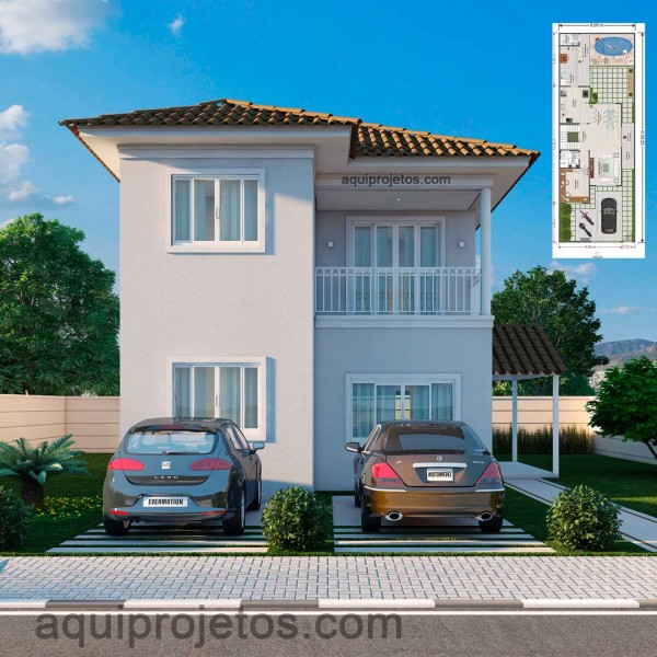 Fachada de casa - Planta de casa