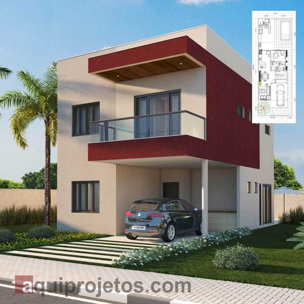 Fachada de casa - Plantas de casas