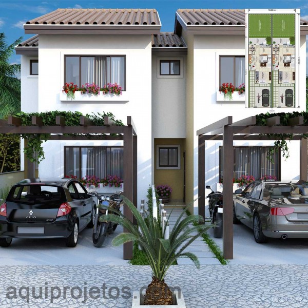 Fachada de casa - Planta de casa