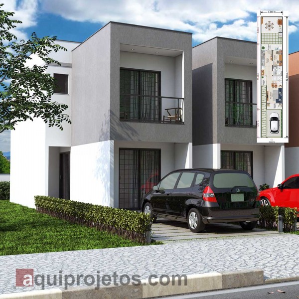 Fachada de casa - Plantas de casas