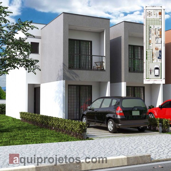 Fachada de casa - Plantas de casas