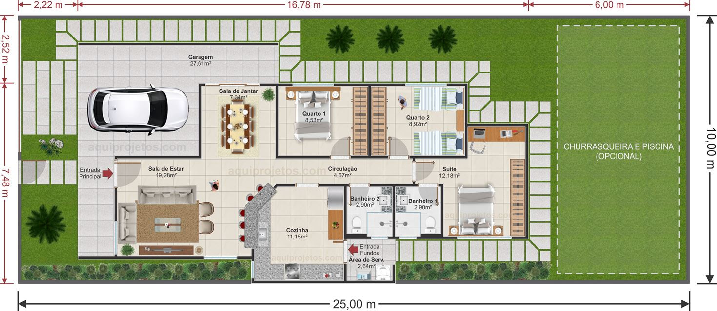 Plantas de casas terrenos frente 10m